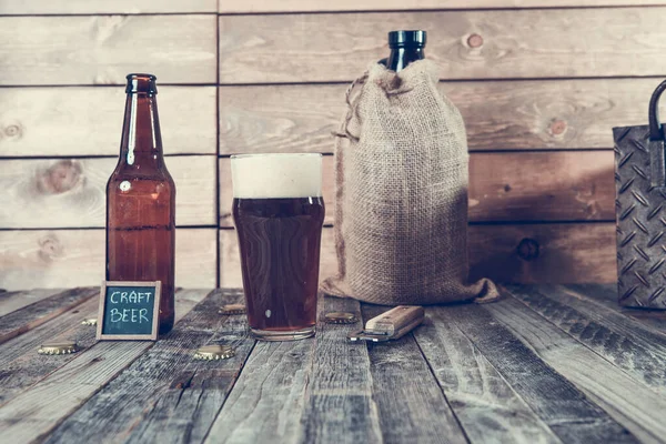 美国酿酒厂的手工啤酒 — 图库照片