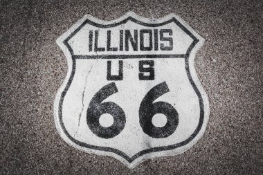 Tarihi Yol 66 tabelası