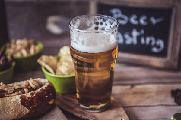Degustazione Birra Birra Artigianale Americana — Foto Stock