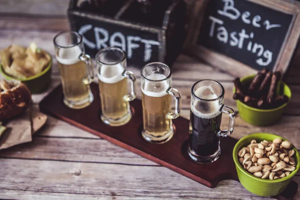 Beer Tasting American Craft Beer — Stock Photo, Image