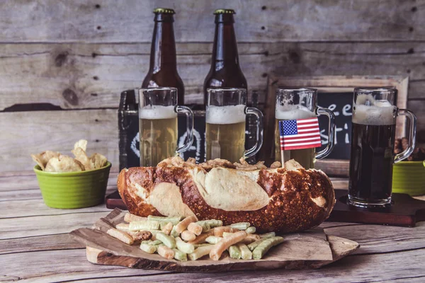 Pivní Ochutnávka Americké Řemeslné Pivo — Stock fotografie