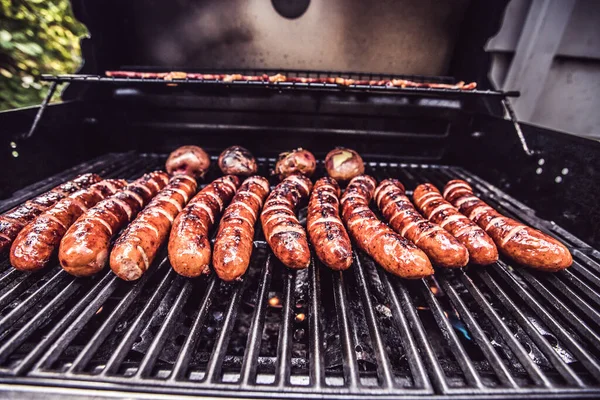 Polish Sausages Grill Stock Photo