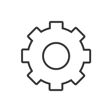 Beyaz bir arka plan üzerinde Dişli satırı simgesi. Vektör çizim