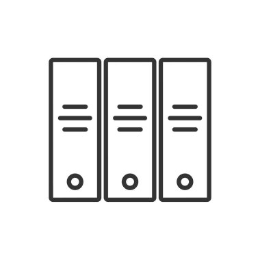 Arşiv satırı simgesi beyaz zemin üzerinde. Vektör çizim