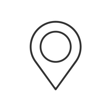 Beyaz zemin üzerinde yer satırı simgesi. Vektör çizim