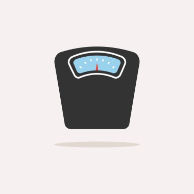 Banyo ölçekli renk simgesi bej renkli bir arka plan üzerine gölge ile. Vektör çizim