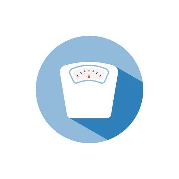 Koupelna Měřítku Barevná Ikona Stín Modrý Kruh Vektorové Ilustrace — Stockový vektor