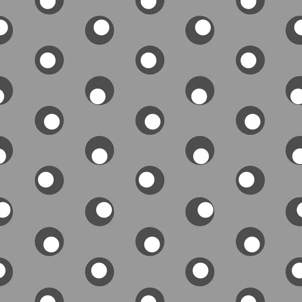 Polka Dot Padrão Abstrato Sem Costura Fundo Cinza Ilustração Vetorial — Vetor de Stock