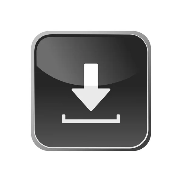 Download Icon Square Button Vector Illustration — Stock Vector