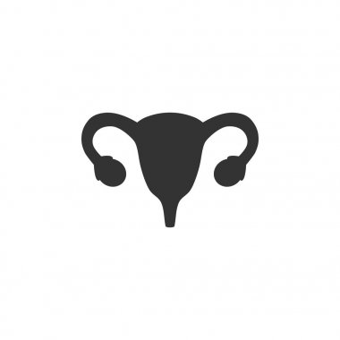 Beyaz arka planda rahim insan simgesi. Yalıtılmış vektör illüstrasyonu