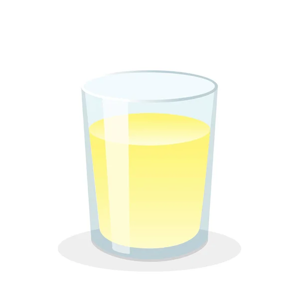Склянка Свіжого Лимонаду Плоска Векторна Ілюстрація — стоковий вектор
