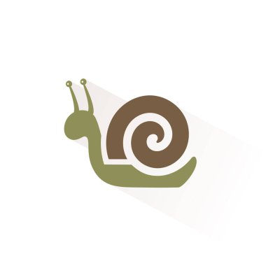 Gölgeli salyangoz rengi simgesi. Düz vektör illüstrasyonu