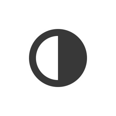 Ay aşaması. Üçüncü Bölge 'de. Simge. Hava kabartması vektör illüstrasyonu