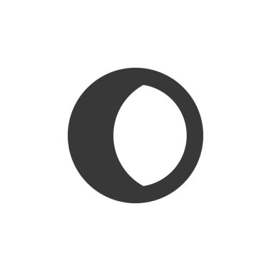 Ay aşaması. Gibbous 'a ağda yapıyorum. Simge. Hava kabartması vektör illüstrasyonu