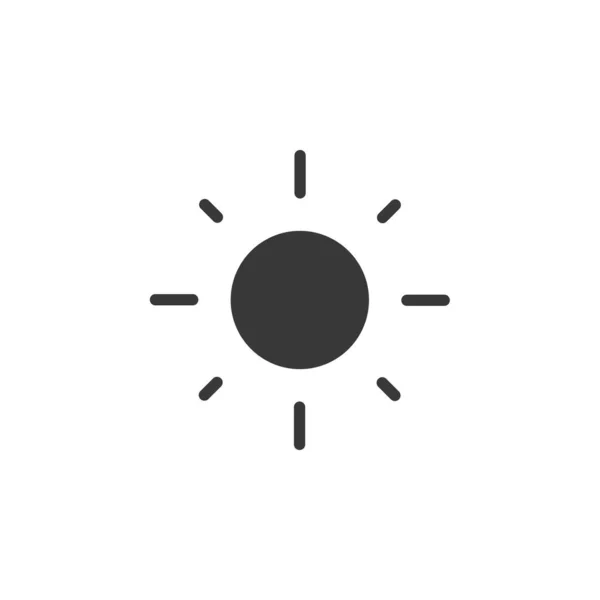 輝く太陽 アイコン 天気グリフベクトル図 — ストックベクタ