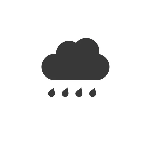 Cloud Raindrop Rainy Day Icon Weather Glyph Vector Illustration — Stock Vector