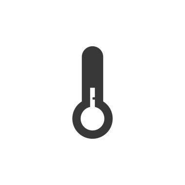 Termometre. Düşük ateş. İzole edilmiş bir ikon. Hava vektörü illüstrasyonu