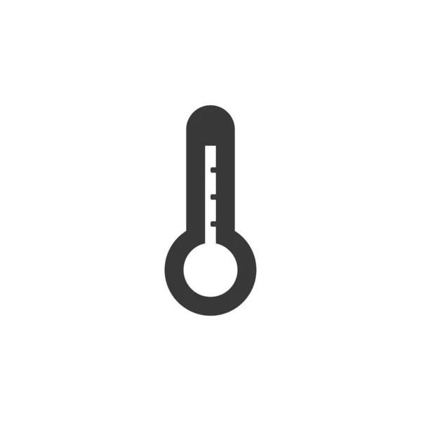 Thermometer Hoge Temperatuur Geïsoleerd Icoon Weervector Illustratie — Stockvector