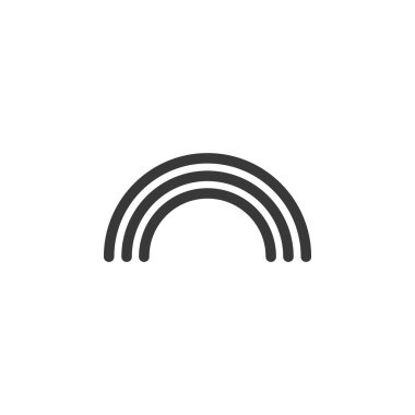 Gökkuşağı. İzole edilmiş bir ikon. Hava kabartması vektör illüstrasyonu