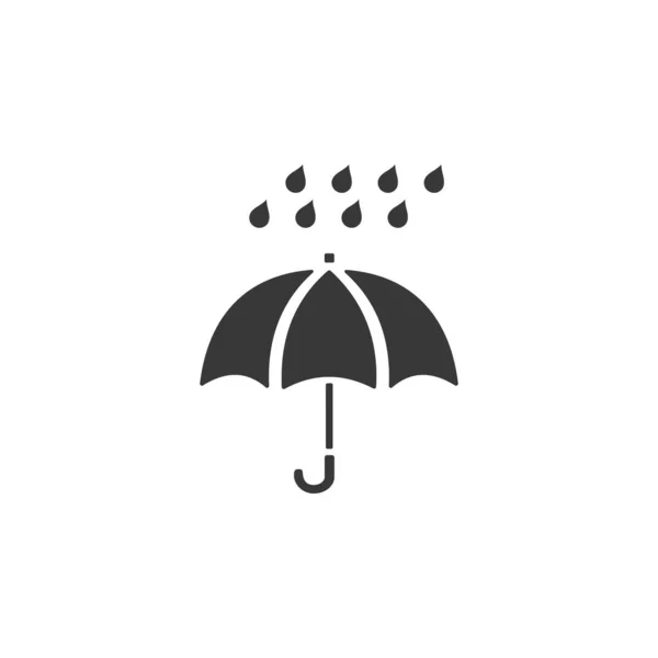 Umbrella Very Heavy Rain Isolated Icon Weather Glyph Vector Illustration — Stock Vector