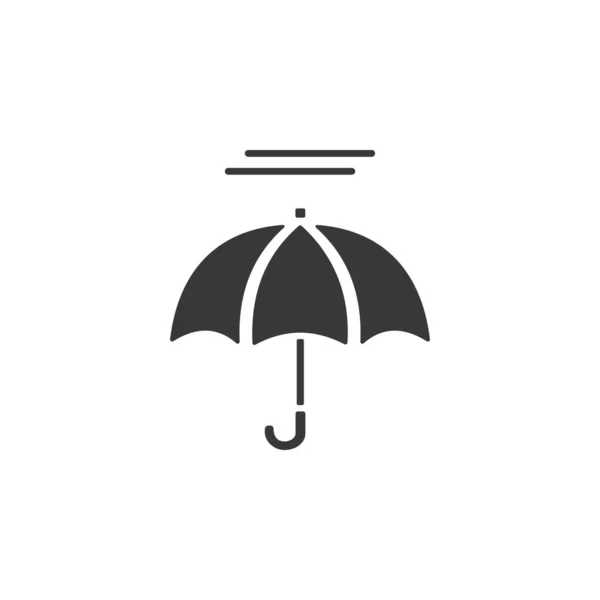 Umbrella Fog Isolated Icon Weather Glyph Vector Illustration — Stock Vector