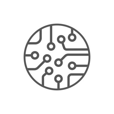 CPU kutsal kişilerin resmi, vektör cpu işlemci teknolojisi, elektronik mikroçip. EPS 10