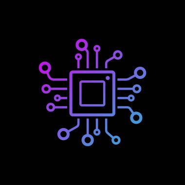 Teknoloji Logo şablonu tasarlamak vektör, amblem, tasarım konsepti, yaratıcı sembolü