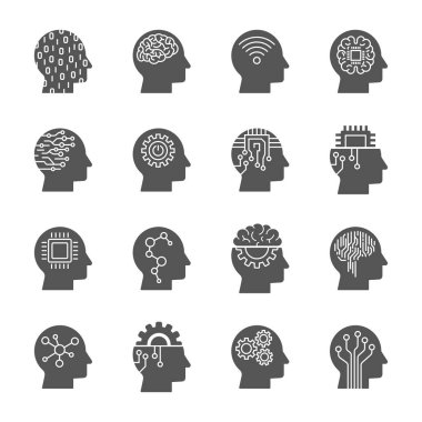 AI yapay zeka Icon set