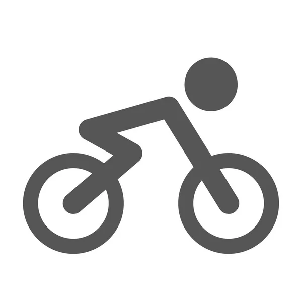 Icono del vector de la bicicleta, Vector Bicicleta ilustración - Símbolo deportivo — Vector de stock