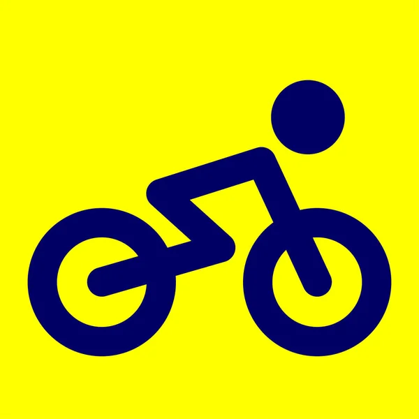 Icono del vector de la bicicleta, Vector Bicicleta ilustración - Símbolo deportivo — Vector de stock