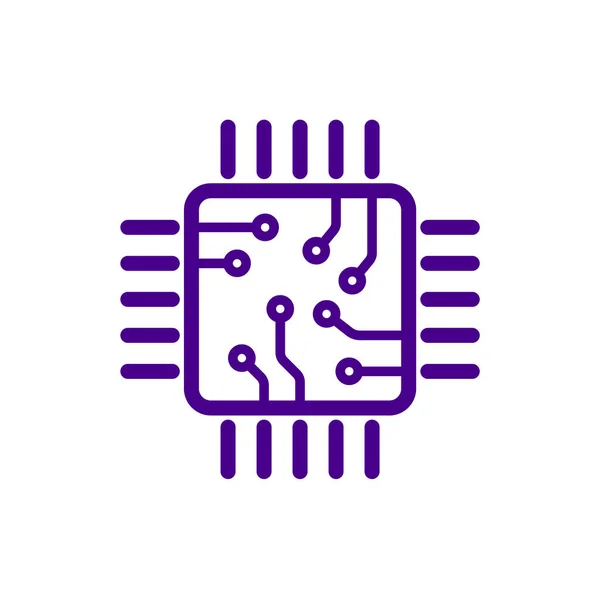 Processorn vektor ikon för webbplatser och mobila minimalistisk design. Mini Cpu. Mobila Cpu vektor. Telefon Cpu Illustration. Grundläggande Cpu-ikonen. Redigerbara Stoke. — Stock vektor