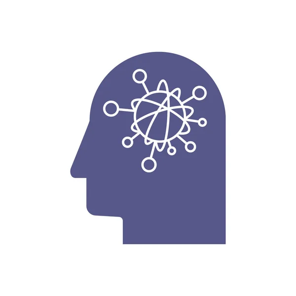 Logotipo do conceito AI. Cabeça e equipamento. Logotipo do vetor para web, sites, ui e outros —  Vetores de Stock