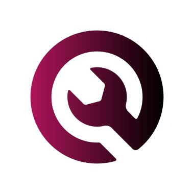 Logo tasarım soyut onarım vektör şablonu. İllüstrasyon tasarımı logo iş anahtar sembol. Vektör web iş aracı simgesini.