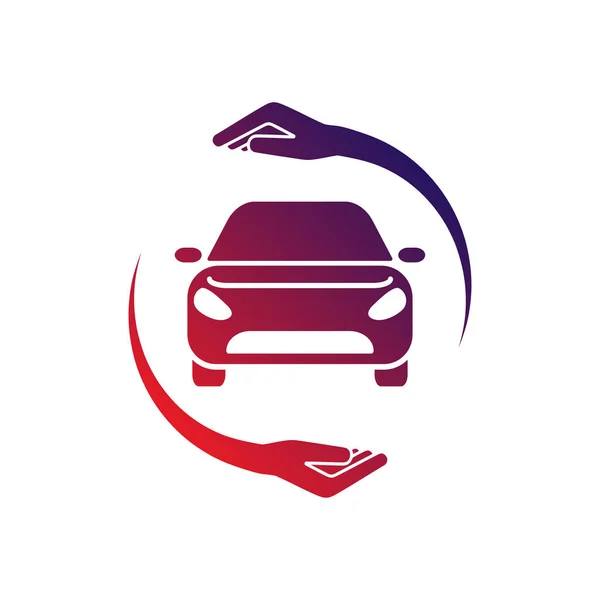 Логотип автомобиля, с круговой стрелкой. Цветной логотип — стоковый вектор