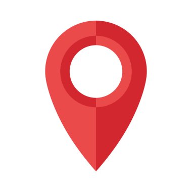 Harita PIN düz tasarım stili modern simgesi, işaretçi en az vektör simgesi, marker işareti