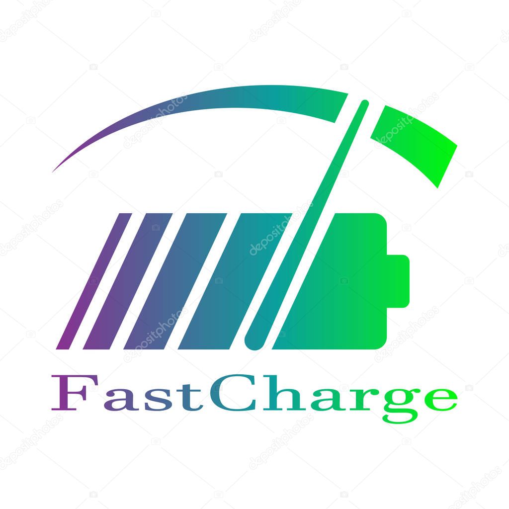 Colorful Battery fast charge logo design. Vector. EPS 10