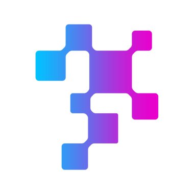 Dijital teknoloji, dijital Dna, molecula logo. Tıp, bilim, laboratuvar için logo şablonu. Kurumsal marka kimliğini mockup simgesi. Teknoloji etiketi ilham reklam için