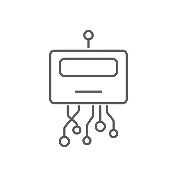 Icône de tête de robot. Signes et symboles peuvent être utilisés pour le web, logo, application mobile, UI, UX. Un AVC modifiable. SPE 10 — Image vectorielle