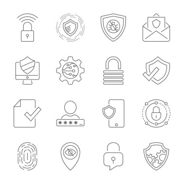 Veri ve gizlilik koruyun. Güvenliği ve mahrem veri koruma, karakter tasarruf ile kavramı kodu ve erişim denetimi. Düzenlenebilir inme. EPS 10