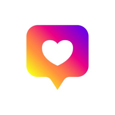 Yeni sayaç bildirim simgesi. Simge Instagram gibi. Sosyal medya durumu Insta UI, iphone app gibi. Vektör çizim. EPS 10.