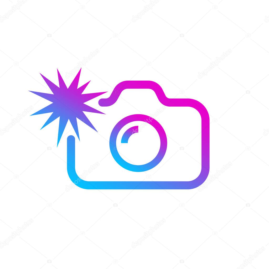 Social media modern digital camera icon, symbol, web, ui. Vector illustration. EPS 10