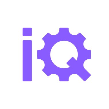 İlk mektup IQ Logo küçük renkli tasarımı, Modern ve basit Logo tasarımı. EPS 10