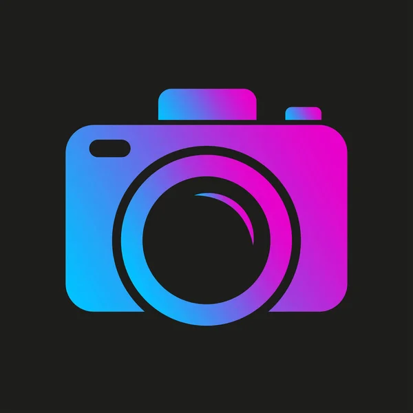 Színes kamera logó. Kamera szimbólum a web app, ui és más. Vektoros illusztráció. EPS-10 — Stock Vector
