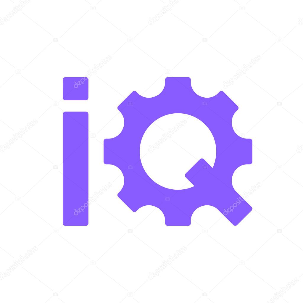 Initial Letter IQ Logo Lowercase colorful design, Modern and Simple Logo Design. EPS 10