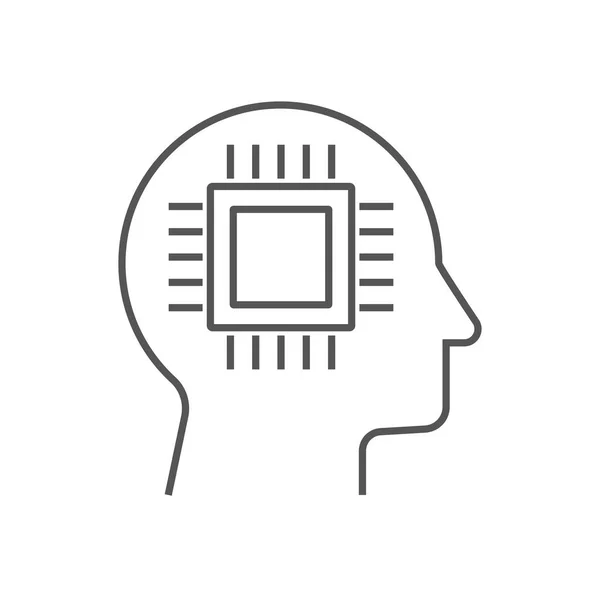 Cabeça do ícone do vetor ciborgue. Conceito de IA. Ilustração vetorial. EPS 10 —  Vetores de Stock