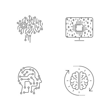 Modern teknoloji. AI kavramı. Düzenlenebilir inme. EPS 10