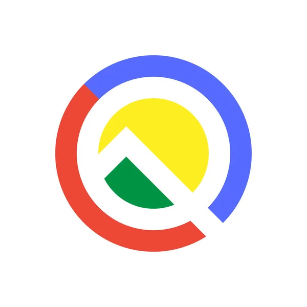 Letter Q logo icon design template elements. Android Q, Android 10 concept. Gradient color in google style. EPS 10 — Stock Vector