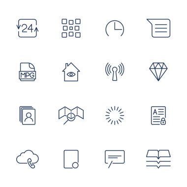 Sistem Kullanıcı Arabirimi Ui Vektör Simge Seti. Tüm Amaçlar için Yüksek Kaliteli Minimal Astarlı Simgeler.