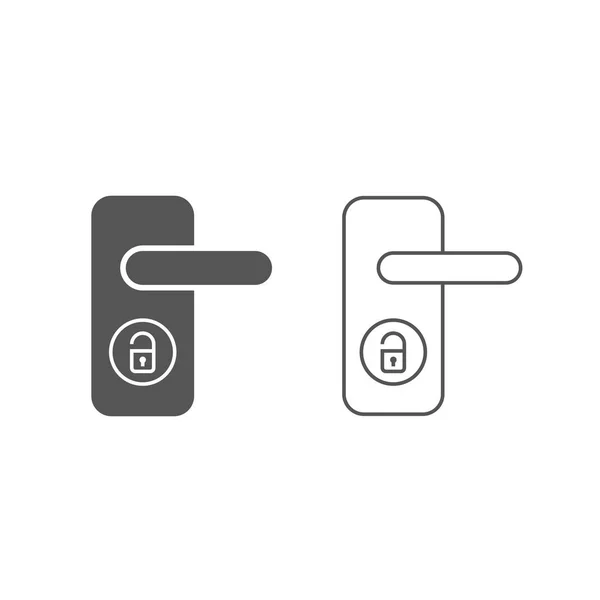 Trådlös dörrlås vektor ikon, Smart Lock-system. Modern, enkel platt vektor illustration för webbplats eller mobilapp — Stock vektor