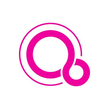 Google Fuşya Os logosu. Fuşya şu anda Google tarafından geliştirilen yetenek tabanlı bir işletim sistemidir. Eps 10.